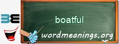 WordMeaning blackboard for boatful
